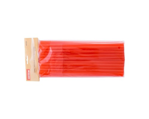 Трубочка для напоїв з вигином червона ( 50шт) 280*8мм Empire 0236