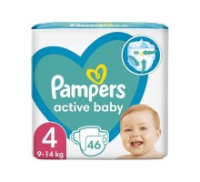 Дитячі підгузники PAMPERS Active Baby Maxi (9-14кг) 46шт 81780965