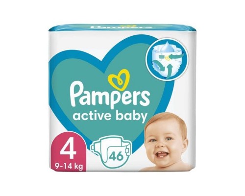Дитячі підгузники PAMPERS Active Baby Maxi (9-14кг) 46шт 81780965