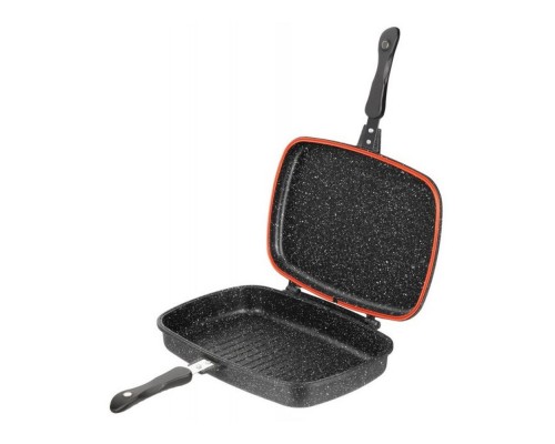 Сковорода-гриль 36см двостороння Adresto Gemini Grill чорна алюмінієва AR1936GG