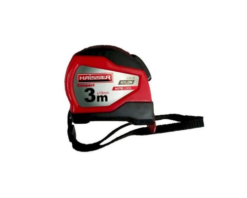 Рулетка 3м*19мм HAISSER прогум корпус магніт 22018