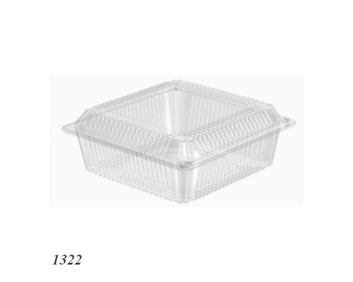 Контейнер прозорий 1100мл. О-15151 квадрат 1322