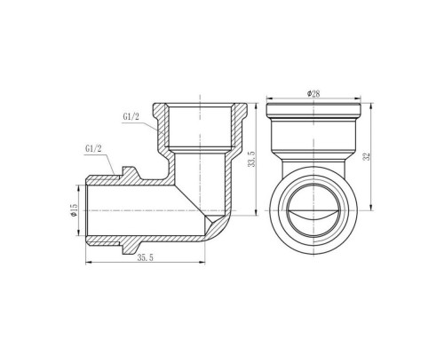 Угол хром 1/2 НВ SD 10833 Угол хром 1/2 НВ SD 10833