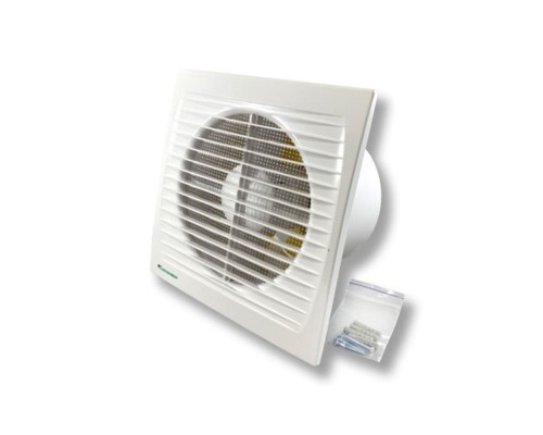 Вентилятор витяжний Домовент 125 з решіткою і сіткою