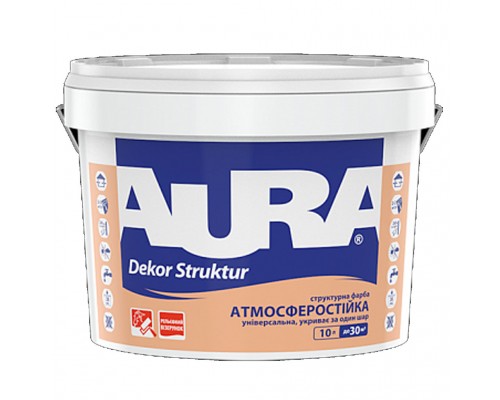 Фарба структурна AURA Dekor Struktur 10л для внутр/зовн робіт