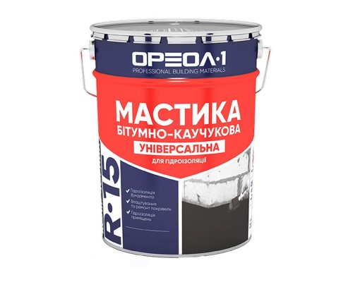 Мастика бітумно-каучукова універсальна Ореол 10кг 87258