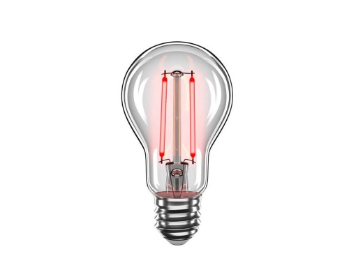 LED лампа VELMAX V-Filament-A60 2W E27 200Lm червоний 21-40-09