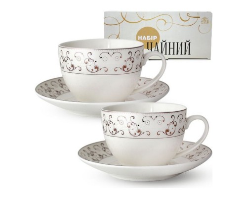 Сервіз чайний 12пр. Констанція (чашка 280мл, блюдце 15см) 1753-2