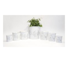 Кашпо декоративне 2л ЛИСТЯ 140*110*157  Білий