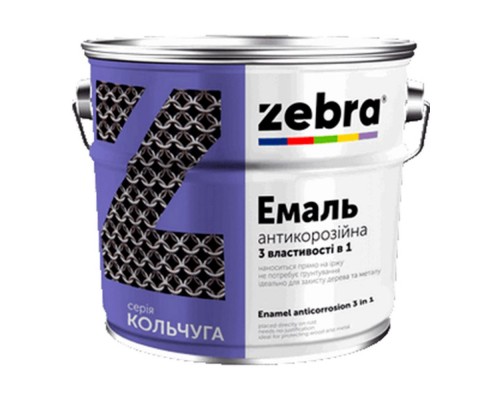 Емаль 3в1 2кг ZEBRA кольчуга 36 Зелений смарагдовий