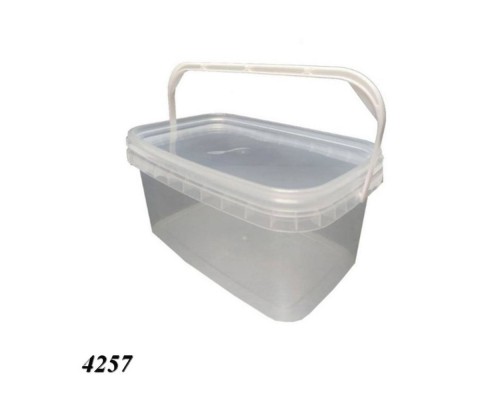 Контейнер відро прозоре 3л прямокутне 4257