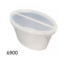 Контейнер відро прозоре 5л овальне з кришкою 6900