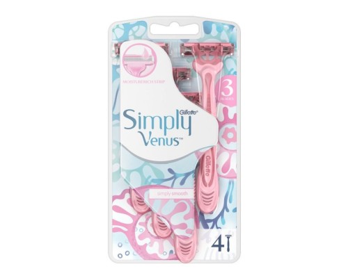 Станки одноразові Gillette SIMPLY VENUS 3 4шт