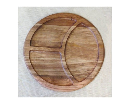 Менажниця кругла на 3 секції 30см ясінь 64489