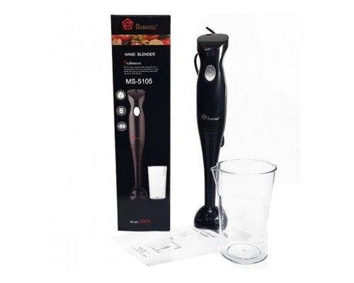 Блендер Domotec MS-5105 (занурювальний 400Вт пластик + склянка) 5605 / 12557