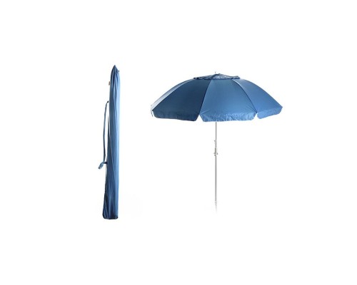 Парасолька пляжна з нахилом 2,2м посиленна блакитна 960803
