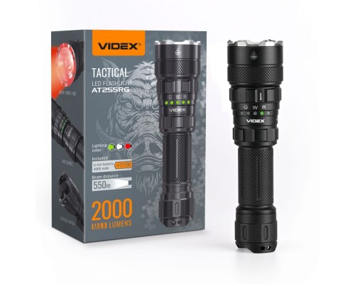 Тактичний світлодіодний ліхтарик VIDEX VLF-AT255RG 2000Lm 5000K