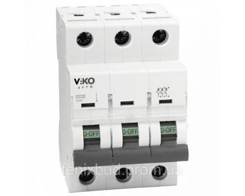 Автоматичний вимикач VIKO C-типу 3р 25А