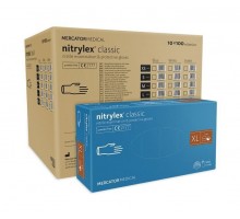 Рукавиці оглядові NITRYLEX BASIC нітрил сині M/L/XL 50пар/уп