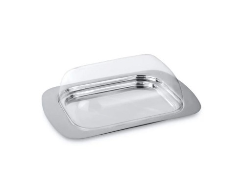 Маслянка з нержавіючої сталі  прозора з кришкою та ножем FRU-069