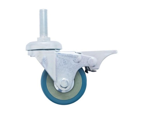 Опора колісна FZB-50мм сіра з фіксатором та штирем 3-015-001