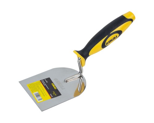 Кельма трапеційна нержавіюча з гумовою ручкою вузька 140*80*60мм WoffMann i1201