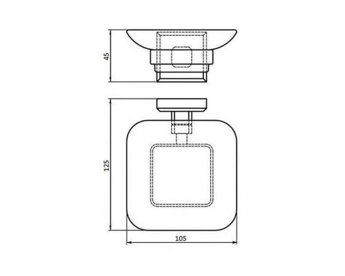 Мильниця одинарна Globus Lux BQ9408 чорна матова SUS304 Мильниця одинарна Globus Lux BQ9408 чорна матова SUS304