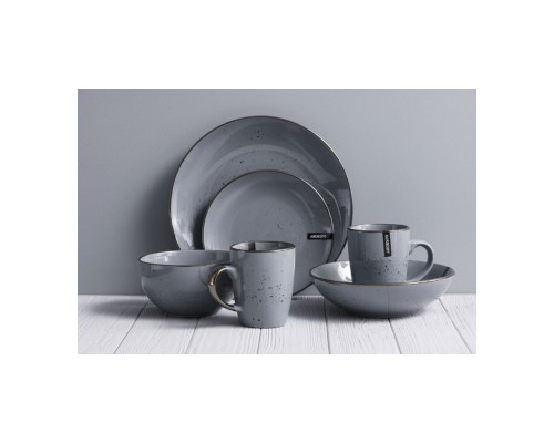 Тарілка обідня Ardesto Bagheria 26см "Grey" кераміка AR2926GREY