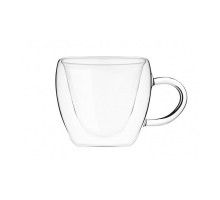 Чашка "Ardesto" з подв.ст. 250мл H 9,5см б/с скло AR2625GHL