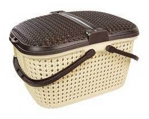 Корзина з кришкою 25л Bursev для пікніка (470*320*270) 110401