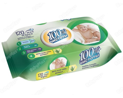 Серветки вологі Ozone PREMIUM 120шт Алое клапан 10005574