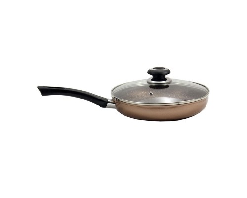 Сковорода індукційна d26 з скляною кришкою Бронза FPM-262 І МАРМУР