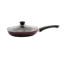 Сковорода d28 з скляною кришкою Пурпур PN-28W NON STICK