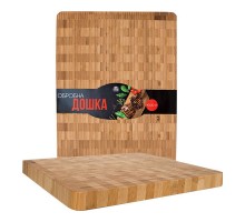 Дошка торцева обробна бамбукова 40*30*3,3см 8828