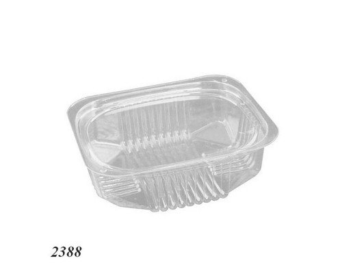 Контейнер прозорий 500мл ПС-170+ПС-17 пряма кришка 2388