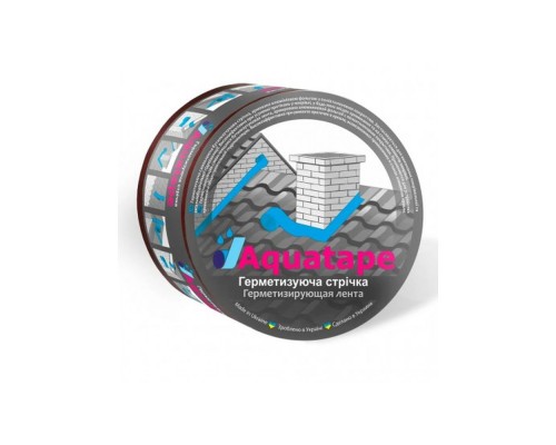 Стрічка герметизуюча самоклеюча (БІТУМНА) AQUA TAPE алюмінієва 150*10м 62714 Стрічка герметизуюча самоклеюча (БІТУМНА) AQUA TAPE алюмінієва 150*10м 62714