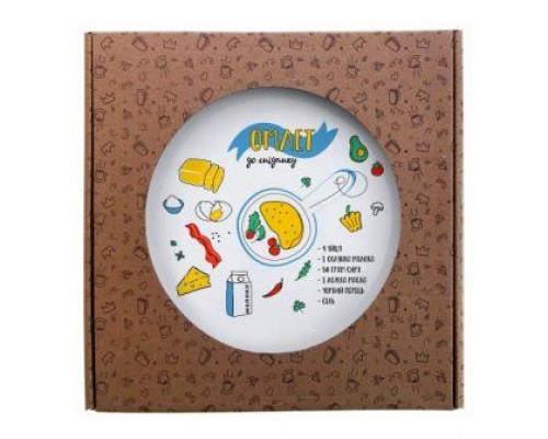 Тарілка "Україна" 25см склокераміка +(подарункова коробка Kvarta) 1210