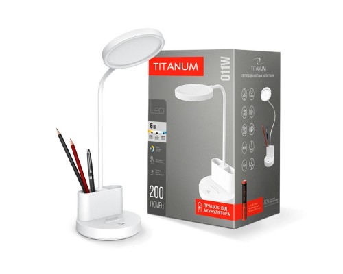 Лампа настільна з акумулятором LED TITANUM TLTF-011W 6W 2700-6000К