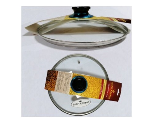 Кришка із термоскла з паровипускником d.28см Santaremo G-28CM