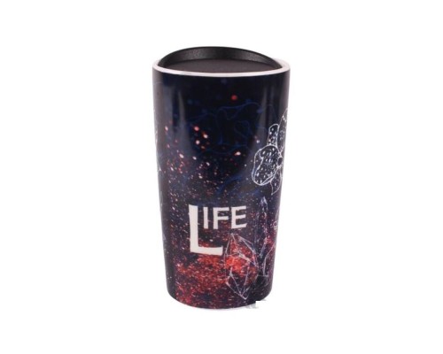 Чашка 400мл з силіконовою кришкою LIMITED EDITION Travel Life HTK-051/052/054