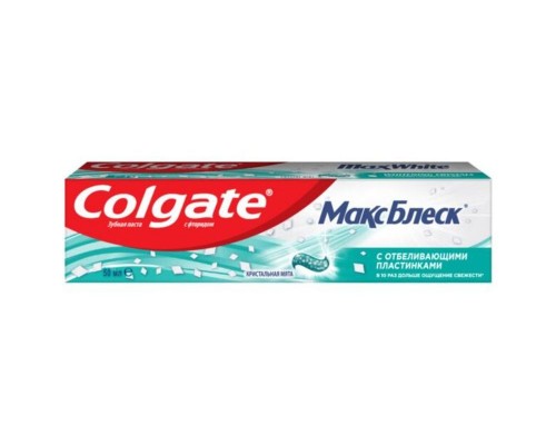 Зубна паста Colgate 50мл Макс Блиск Кришталева м'ята Зубна паста Colgate 50мл Макс Блиск Кришталева м'ята