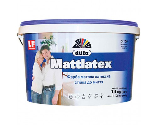 Фарба в/е DUFA Mattlatex  D100   1,4кг.  (стійка до миття)