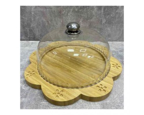 Блюдо 34см для торта з пластиковою кришкою PJ02716