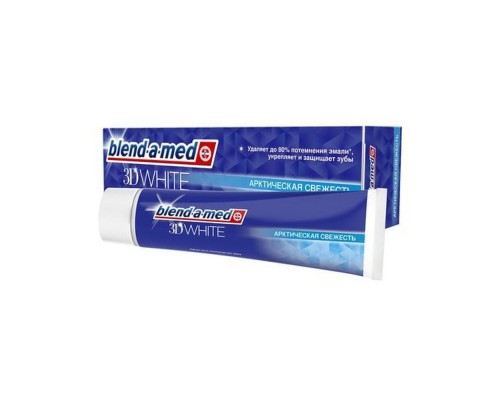 Зубна паста BLEND-A-MED 3D White Арктична свіжість 75мл 80722071 Зубна паста BLEND-A-MED 3D White Арктична свіжість 75мл 80722071