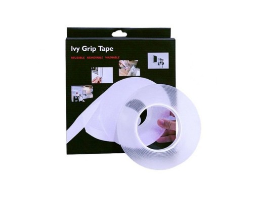 Стрічка клейка IVY Grip Tape надсильна багаторазова прозора 5м AM-16