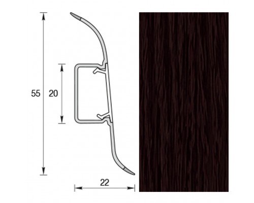 Плінтус для підлоги IDEAL COMFORT Венге Чорний 40шт/кор  302