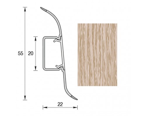 Плінтус для підлоги IDEAL COMFORT Дуб Північний 40шт/кор  213