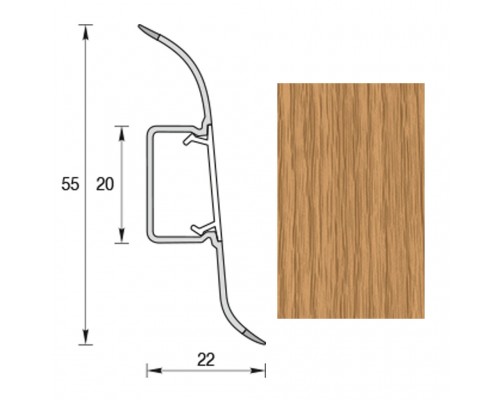Плінтус для підлоги IDEAL COMFORT Сосна Золотиста 40шт/кор  272