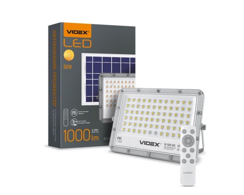 Прожектор Led 50W VIDEX 1000Lm 5000K автономний пульт д/к VL-FSO2-505