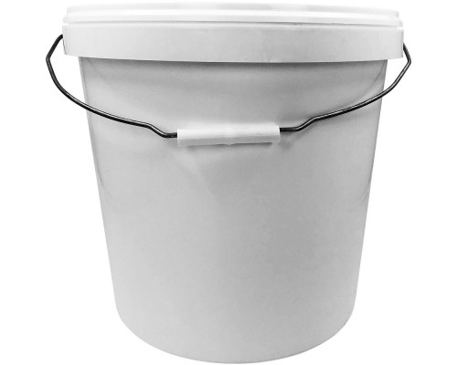 Відро 20л під засолку біле з кришкою з метеалевою ручкою